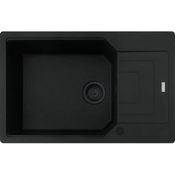 Кухонная мойка FRANKE URBAN UBG 611-78 XL оборотная, черная матовая (114.0699.233) 780х500 мм.