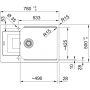 Кухонная мойка FRANKE URBAN UBG 611-78 XL оборотная, черная матовая (114.0699.233) 780х500 мм.