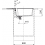 Кухонная мойка FRANKE URBAN UBG 611-78 XL оборотная, черная матовая (114.0699.233) 780х500 мм.