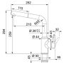 Смеситель для кухни FRANKE URBAN с выдвижным изливом, черный матовый (115.0627.523)