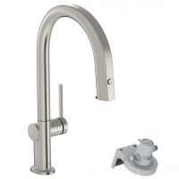Смеситель для кухни Hansgrohe Aqittura M91 FilterSystem 210 1jet pull-out Sbox, Stainless Steel (76826800)