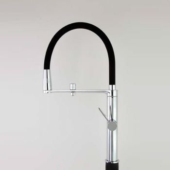 Смеситель для кухни Ramon Soler Kitchen Pure Water с высоким гибким изливом и системой фильтрации воды Osmosis, черный матовый (898801MCNM38E306085)