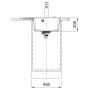 Кухонная мойка FRANKE CENTRO CNG 611-62 TL бежевая, крыло слева (114.0630.451) 620х500 мм.