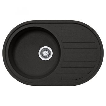 Кухонна мийка FRANKE RONDA ROG 611, оборотна, онікс (114.0668.599) 770х500 мм.