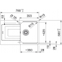 Кухонная мойка FRANKE URBAN UBG 611-78 оборотная, черная матовая (114.0699.234) 780х500 мм.