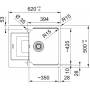 Кухонна мийка FRANKE URBAN UBG 611-62 оборотна, чорна матова (114.0699.235) 620х500 мм.