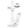 Смеситель для кухни FRANKE KUBUS Pull Out с выдвижным изливом, нерж. сталь (115.0529.207)