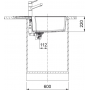 Кухонная мойка FRANKE URBAN UBG 611-78 XL оборотная, миндаль (114.0701.800) 780х500 мм.