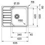 Кухонна мийка FRANKE SPARK SKL 611-63, оборотна (101.0598.808) 635х500 мм.