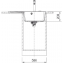 Кухонная мойка FRANKE CENTRO CNG 611-78 TL черная матовая, крыло слева (114.0699.238) 780х500 мм.