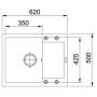 Кухонна мийка FRANKE MARIS MRG 611-62 оборотна, онікс (114.0381.006) 620х500 мм.