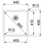 Кухонна мийка FRANKE BOX BXX 210/110-40 (127.0369.215) 440х450 мм.