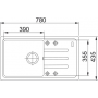 Кухонная мойка FRANKE MALTA BSG 611-78 оборотная, черная матовая (114.0691.534) 780х435 мм.