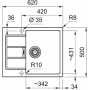 Кухонна мийка FRANKE SIRIUS 2 S2D 611-62 оборотна, бежева (143.0671.742) 620х500 мм.