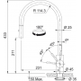 Смеситель для кухни FRANKE EOS NEO с выдвижным изливом, цвет золото (115.0681.244)