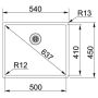 Кухонная мойка FRANKE BOX BXX 210/110-50 (127.0369.282) 540х450 мм.