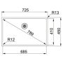 Кухонная мойка FRANKE BOX BXX 210/110-68 (127.0369.284) 725х450 мм.