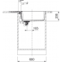 Кухонная мойка FRANKE CENTRO CNG 611-78 XL черная матовая, оборотная (114.0701.816) 780х500 мм.
