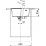 Кухонна мийка FRANKE URBAN UBG 610-56 оборотна, онікс (114.0701.786) 560х500 мм.