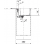 Кухонна мийка FRANKE URBAN UBG 611-62 оборотна, онікс (114.0701.807) 620х500 мм.